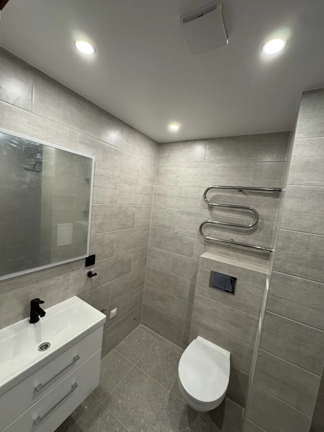 Готовая ванная комната после ремонта квартиры